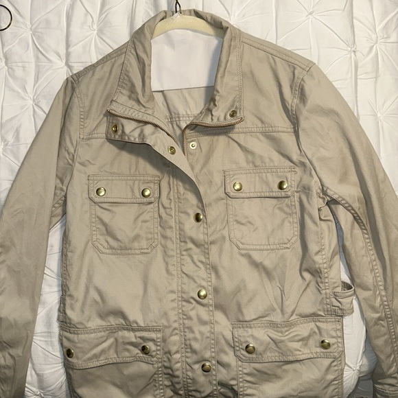J. Crew Resin-coated twill field jacket Khaki - Picture 5 of 6